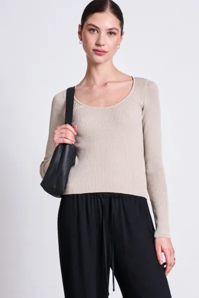 JAN N JUNE JAN 'N JUNE Damen vegan Langarmstrick Tige Elfenbein