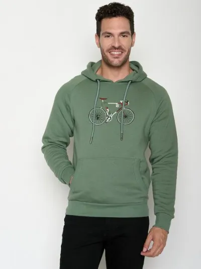 GreenBomb GREENBOMB Bike Enzo Simple Trek - Hoodie aus Bio-Baumwolle mit Raglan-Arm / hochwertiger Print / GOTS / Fair & Vegan