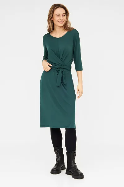 WiDDA WiDDA Damen vegan Kleid Jersey Slinga Petrol