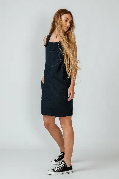 SKFK SKFK Damen vegan Kleid Pinafore Marineblau