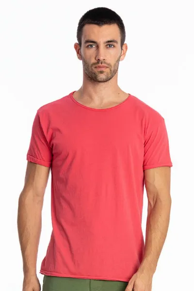 RAVENS VIEW IBIZA RAVENS VIEW IBIZA Herren vegan T-Shirt Rundhalsausschnitt Electric Red