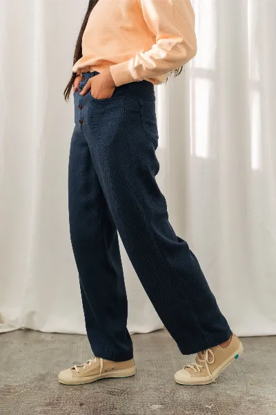 TWOTHIRDS TWOTHIRDS Damen vegan Hose Hisaka Washed Navy
