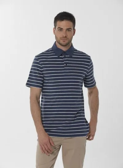 ORGANICATION ORGANICATION Gestreiftes Poloshirt aus Bio-Baumwolle und Leinen