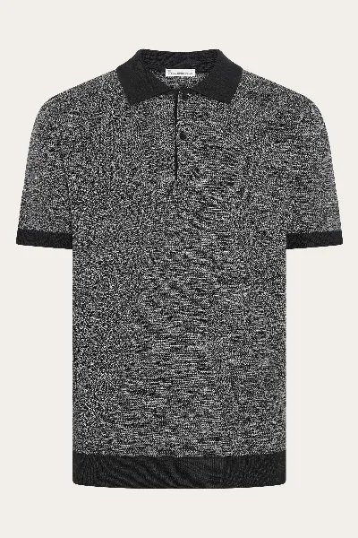 KnowledgeCotton Apparel KnowledgeCotton Apparel Herren vegan Gestricktes Polo Schwarz Jet