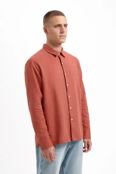 Kuyichi Kuyichi Herren vegan Hemd Ls Milan Terra