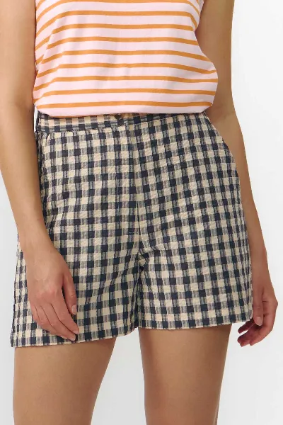 SUITE13LAB SUITE13LAB Damen vegan Shorts Genil Check Grau