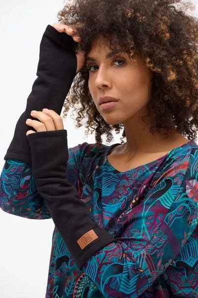 KOKOworld Handstulpen Puffy – Armstulpen aus Bio-Baumwolle – warm & bequem – glatt oder mit KOKOworld-Print – fair & nachhaltig produziert in EU