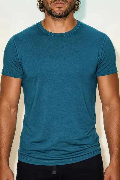 nice to meet me nice to meet me Herren vegan T-Shirt Core T Aquamarin