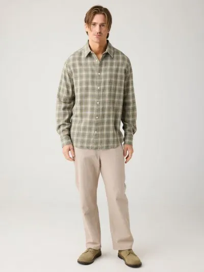 KnowledgeCotton Apparel KnowledgeCotton Apparel Flint weite Twill-Hose aus Bio-Baumwolle