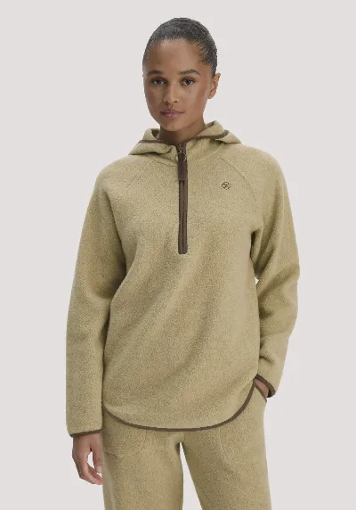 hessnatur hessnatur Loungewear Fleece Hoodie Relaxed ACTIVE LIGHT aus Bio-Baumwolle - beige