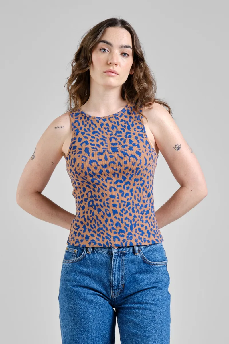 dedicated Top Valdermarsvik Rib Leopard Light Brown