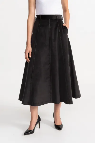 De IONESCU De IONESCU Damen vegan Rock Dorna Corduroy Anthrazit Grau