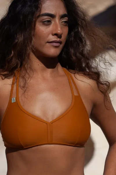 Inaska Inaska Damen vegan Bikinioberteil Neckholder Free Earth Ocker/Rost