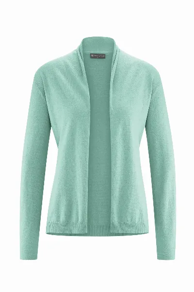 HempAge Hempage Damen vegan Leichte Strickjacke In Salbei