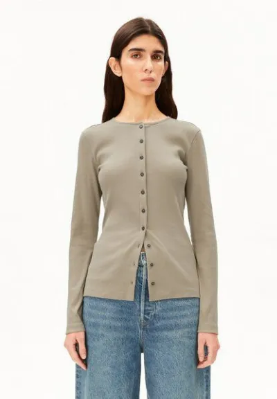 ARMEDANGELS ARMEDANGELS RIB BUTTON Damen Longsleeve aus Bio-Baumwoll Mix