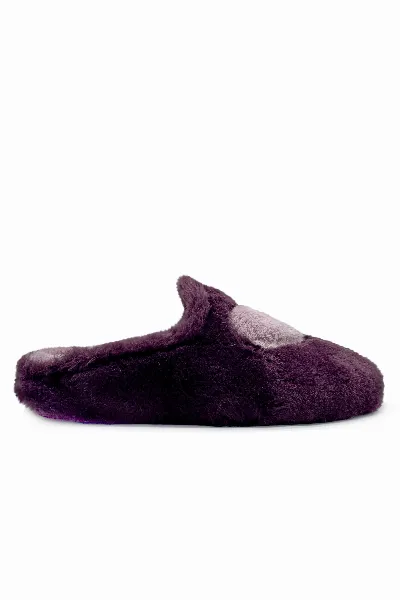 thies thies Damen vegan Hausschuhe Rec Heart Bordeaux/Pink