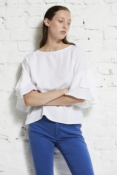 wunderwerk TENCEL volant sleeve blouse