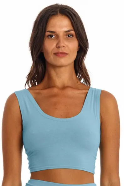RAVENS VIEW IBIZA RAVENS VIEW IBIZA Damen vegan Yoga Top Faded Denim