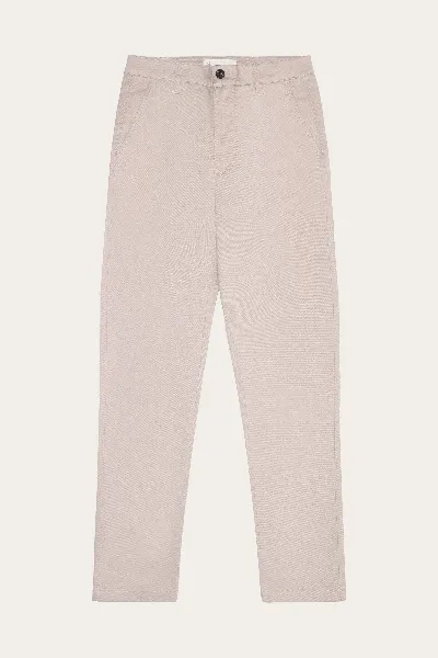 KnowledgeCotton Apparel KnowledgeCotton Apparel Damen vegan Hose Damen Iris Slim Pique Light Feather Gray