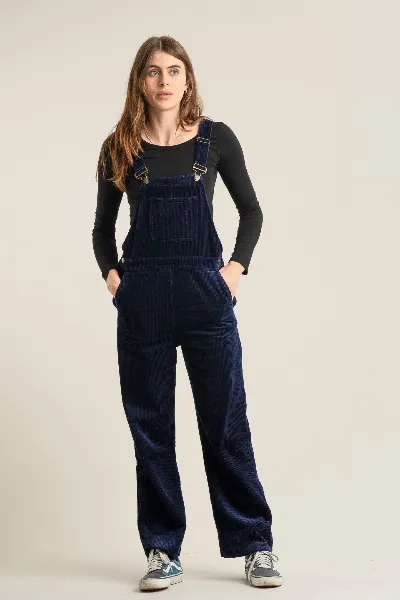 KOMODO KOMODO Damen vegan Latzhose Leni Cord Marine