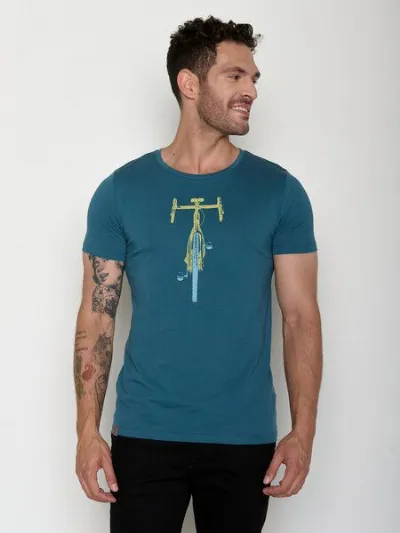 GreenBomb GREENBOMB Bike Front Stamp Guide - Sportliches T-Shirt aus Bio-Baumwolle / hochwertiger Print / GOTS / Fair & Vegan