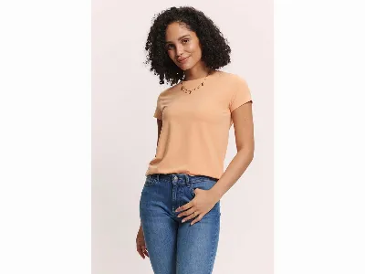 tranquillo tranquillo Damen-T-Shirt Manaa aus Tencel, peach,