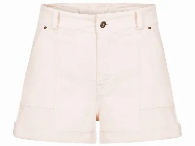 Bleed bleed Bio-Damen-Jeansshort No-Dye naturweiß,