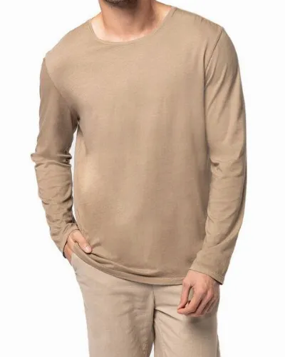 YTWOO YTWOO Ausgewaschenes Herren Langarmshirt aus Bio-Baumwolle - Made in Portugal