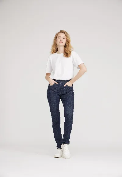 LAURIE LAURIE Damen vegan Grace Slim Ml - Dunkelblauer Denim