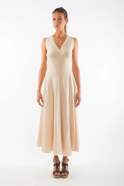 RAVENS VIEW IBIZA RAVENS VIEW IBIZA Damen vegan Ã„rmelloses Kleid Veronika Sand
