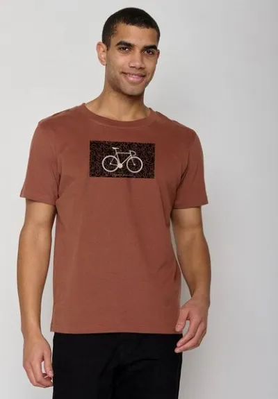 GreenBomb GREENBOMB Bike Cube Fusion - Lässiges T-Shirt aus Bio-Baumwolle / hochwertiger Print / GOTS / Fair & Vegan