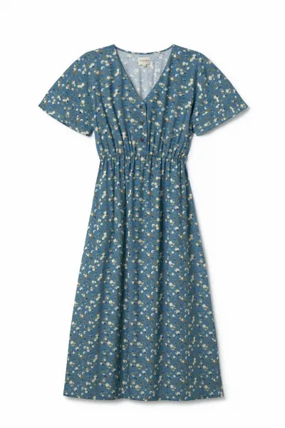 TWOTHIRDS TWOTHIRDS Damen vegan Kleid Balandra Blue Flowers