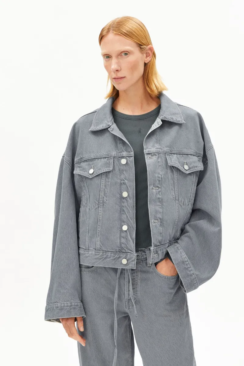ARMEDANGELS Jeansjacke Paasithe Tencel Grau