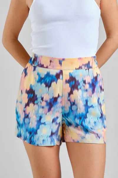 Dedicated DEDICATED Damen vegan Shorts Aspudden Ikat Multicolour