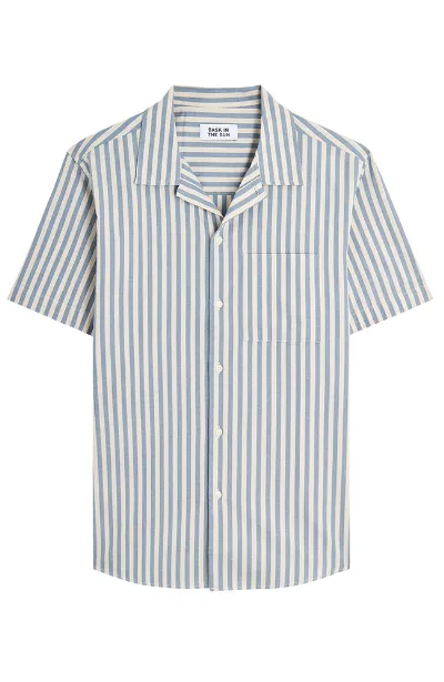 Bask in the Sun Bask in the Sun Herren vegan Shirt Loya Blau Gestreift