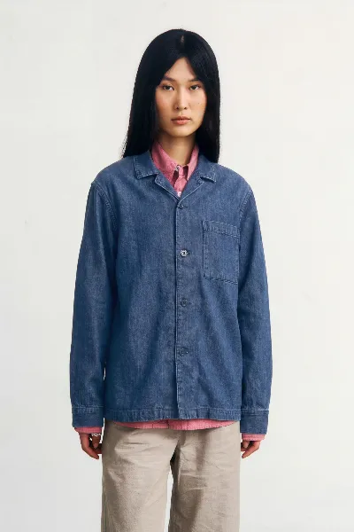 Rotholz Rotholz Damen vegan Hemd Freizeit Washed Denim
