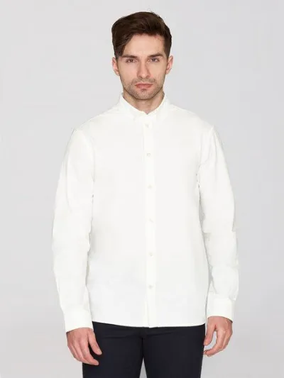 KnowledgeCotton Apparel KnowledgeCotton Apparel Oxford Hemd - HARALD small owl oxford regular fit shirt - aus Bio-Baumwolle