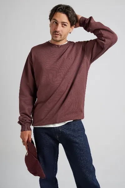 Trendsplant Trendsplant Herren vegan Sweatshirt Essential Puce Purple