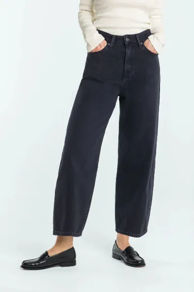 Kings of Indigo Jeans Leila Cropped Holo Black Used