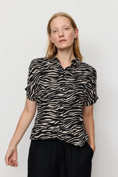recolution Recolution Damen vegan Shirt Lotus Zebra