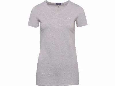 Living Crafts Living Crafts Bio-Damen-Schlafshirt MARA mit V-Ausschnitt, grey melange,
