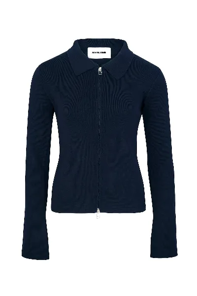 JAN N JUNE JAN 'N JUNE Damen vegan Zip Strickjacke Tyrie Nightfall