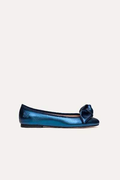 BIKKOU BIKKOU Damen vegan Ballerinas 9:30am Hearing In Court Electric Blue