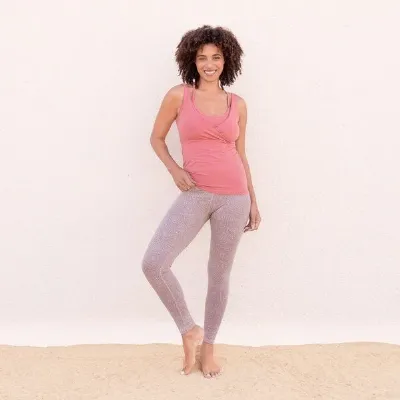 Jaya Jaya GAYATRI - Damen - Top für Yoga, Dance und Everyday mit Cache-Coeur vorne aus GOTS-zertifizierter Biobaumwolle
