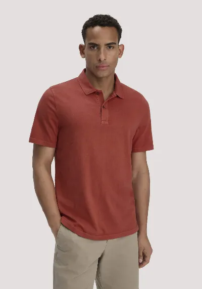 hessnatur hessnatur Herren Jersey Polo Regular aus Bio-Baumwolle - braun