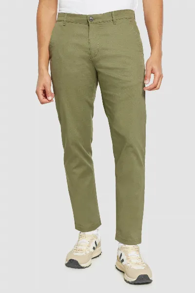 KnowledgeCotton Apparel KnowledgeCotton Apparel Herren vegan Hose Canvas Chuck Regular Gebrannte Olive
