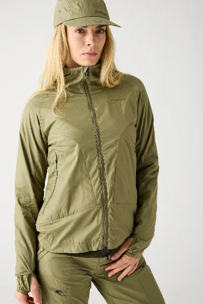 KnowledgeCotton Apparel KnowledgeCotton Apparel Damen vegan Jacke Vent Ripstop 90 Gebrannte Olive