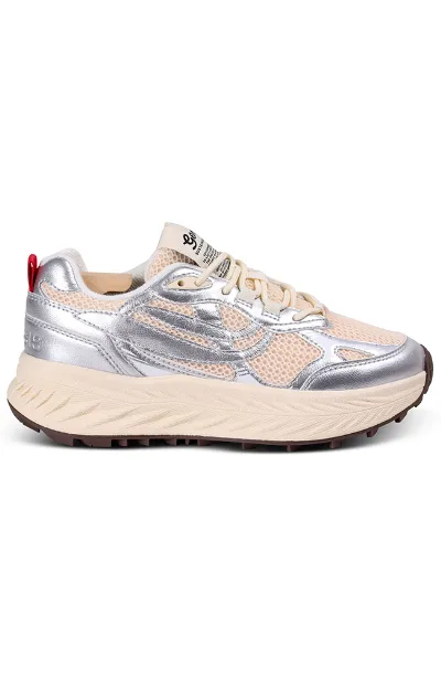 Genesis Genesis Damen vegan Sneaker G-Eco`99 Bulky Silver Almond