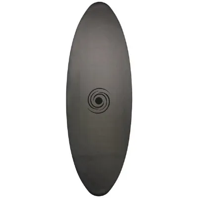 YOGALAXY® YOGALAXY® Yogamatte in Surfbrett Form - schwarz, oval, rutschfest, gratis Tragegurt - Sonderrabatt