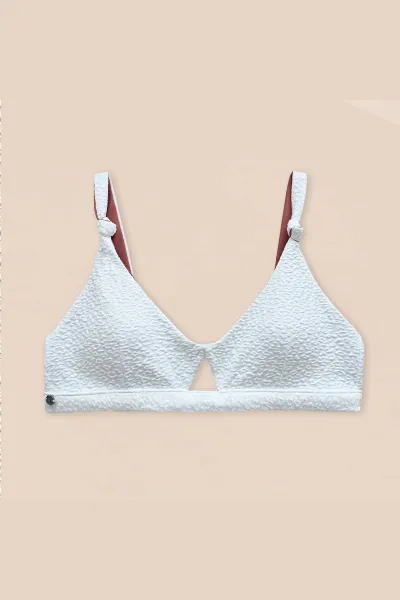 Woodlike Woodlike Damen vegan Bikinioberteil Rosabraun / KorallenweiÃŸ